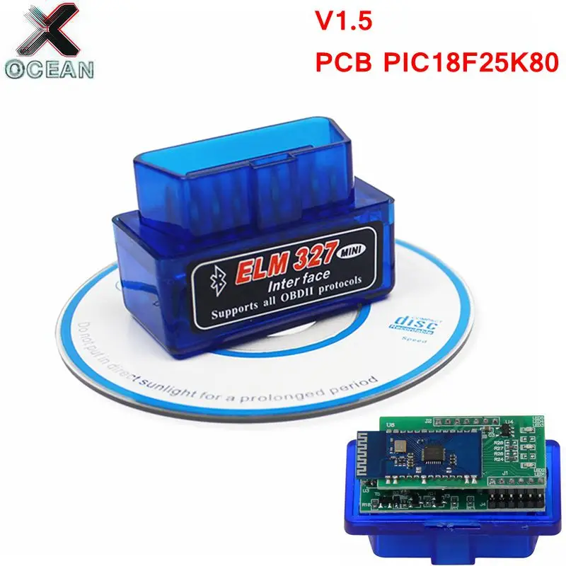 Новейший супер мини ELM327 OBD2 Bluetooth V1.5 автомобильный диагностический инструмент ELM