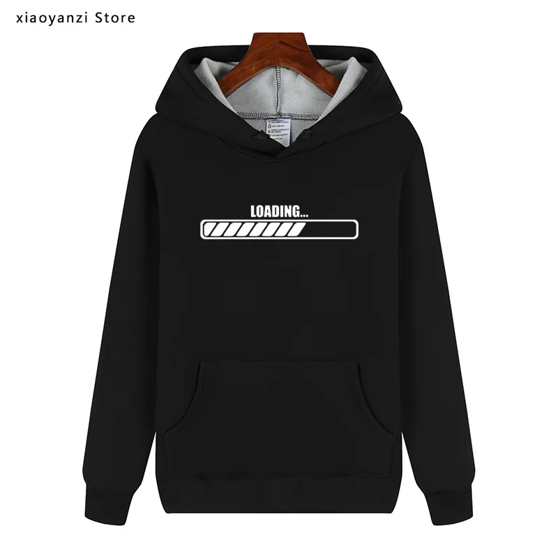 

Laptop Game Gamer Loading Print Men Round Collar Fleece Cotton Hoodies Streetwear Geek Sweatshirts Casual Clothing Pullovers