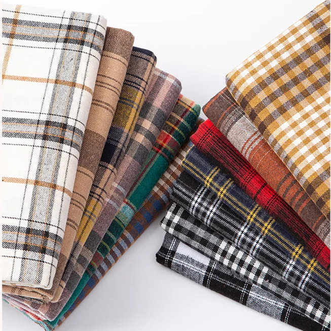 Клетчатая рубашка из тонкого хлопка осень/зима твидовая фланелевая Матовая