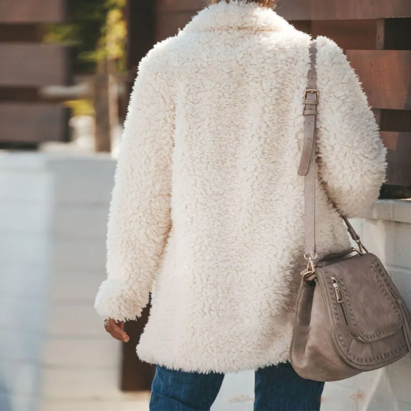 

Coat Female 2019 Winter Teddy Coat Women Faux Fur Coat Teddy Bear Jacket Fake Fleece Jacket Fluffy Jackets Plus Size Overcoat