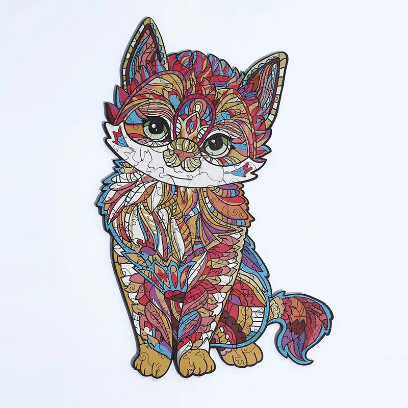 

2021 New Wooden Puzzle for Adults Children Wood DIY Crafts Animal Shaped Christmas Gift wooden jigsaw puzzle Hell Difficulty