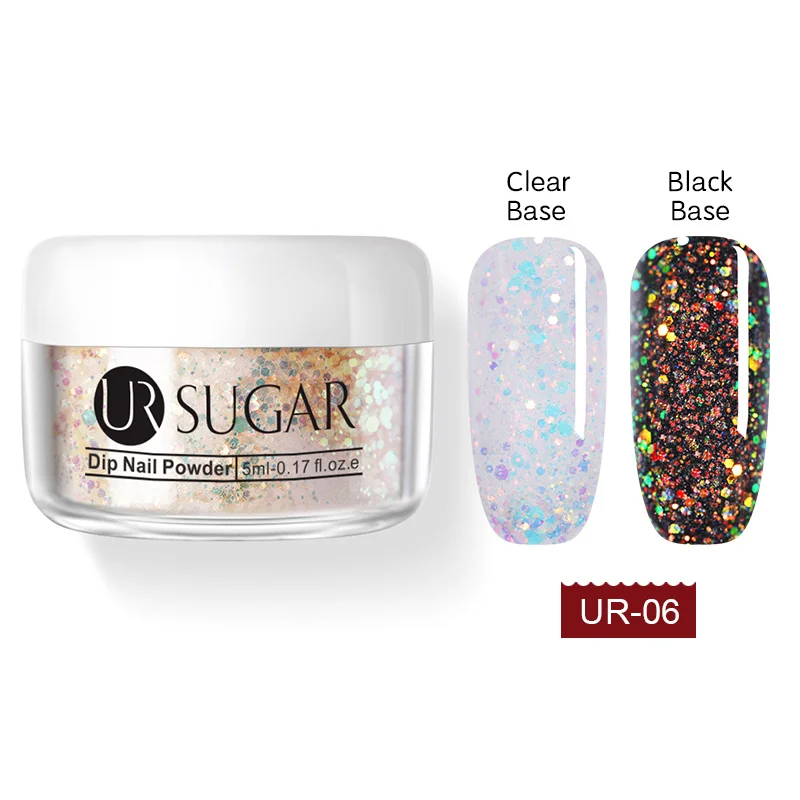 5ml Ur Sugar 5/30 мл Хамелеон погружения порошки без лампы для лечения голографический Блестящий градиент вышит французский естественной сухости ногтей маникюр - Цвет: 5ml