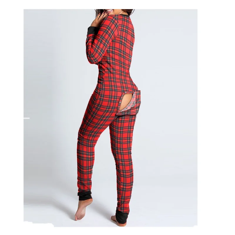 

Женский пикантный комбинезон с длинным рукавом, модный теплый костюм, повседневная одежда, НОВАЯ РОЖДЕСТВЕНСКАЯ Пижама