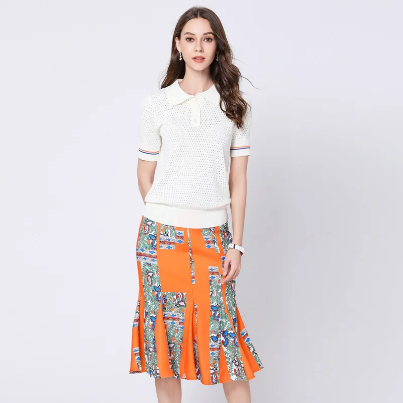 2019 женская летняя открытая белая рубашка комплект из 2 предметов дизайнерское