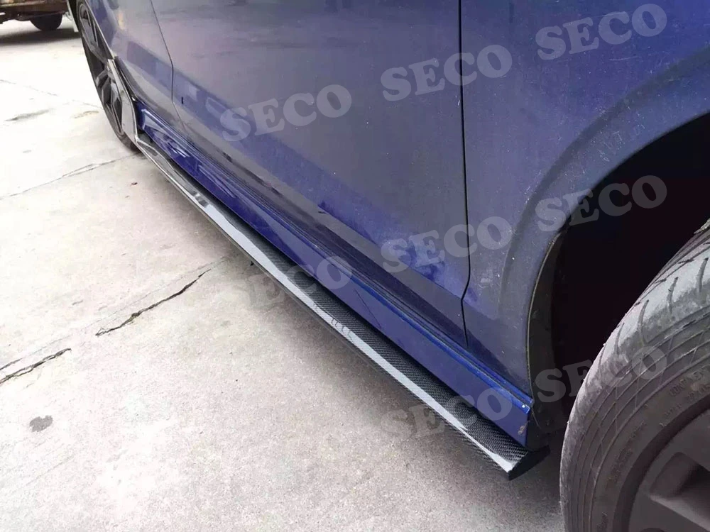 Боковые юбки из углеродного волокна наборы для бампера для Audi A3 S3 RS3 4 двери- боковое лезвие двери фартуки