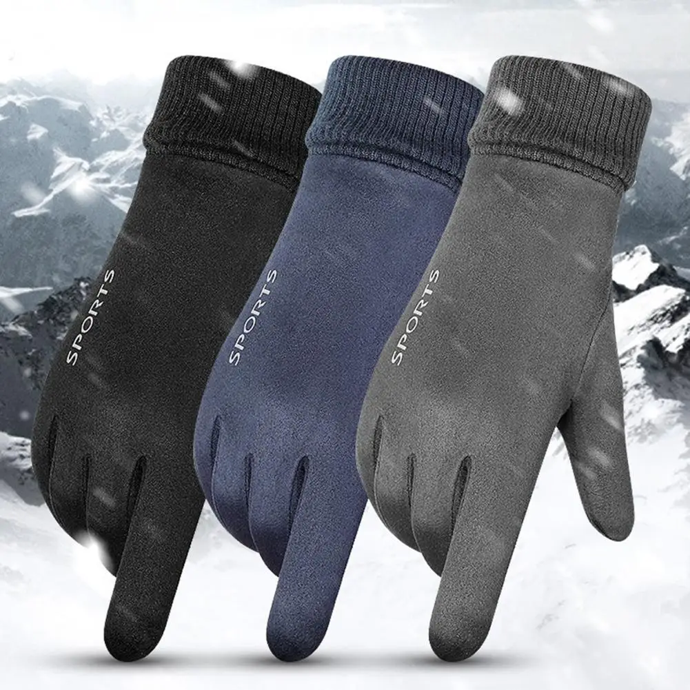 

1 Pair Fashion Thickness Warm Winter Gloves Comfortable to Wear Winter Touchscreen Gloves for Adult Riding Gloves