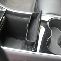 new storage box hidden space increasing flocking interior armrest internal accessory glasses storage case for tesla model 3