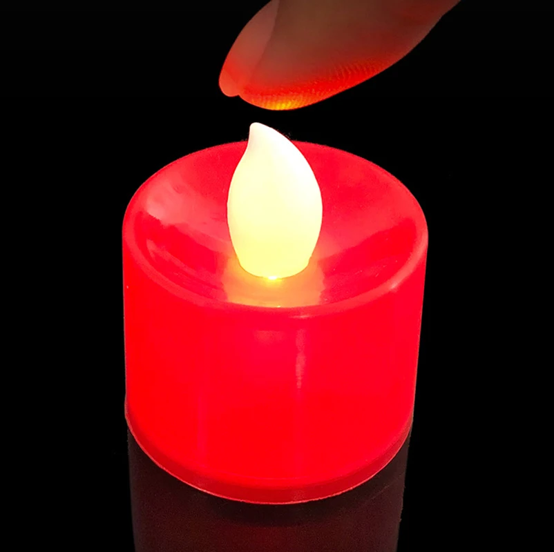 

Fairy Light Creative Romantic LED Candle Multicolor Lamp Simulation Color Flame Tea Light Home Wedding Birthday Party Decoration