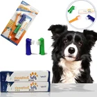 Семейная здоровая съедобная зубная паста, зубная щетка для собак, кошек, пальчиковая зубная щетка, стоматологический уход за ртом, чистка зубов, аксессуары для собак