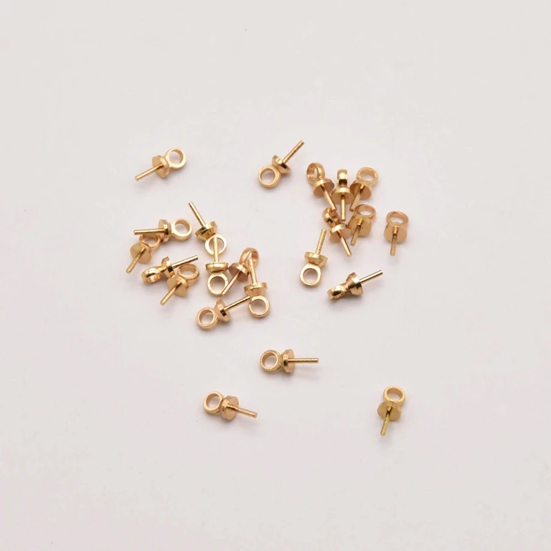 

200Pcs/Lot 7mm*3mm 18K Brass Gold Plated Pendant Head Necklace Accessories Bulk Items Wholesale Lots Making For Jewelry JA0109