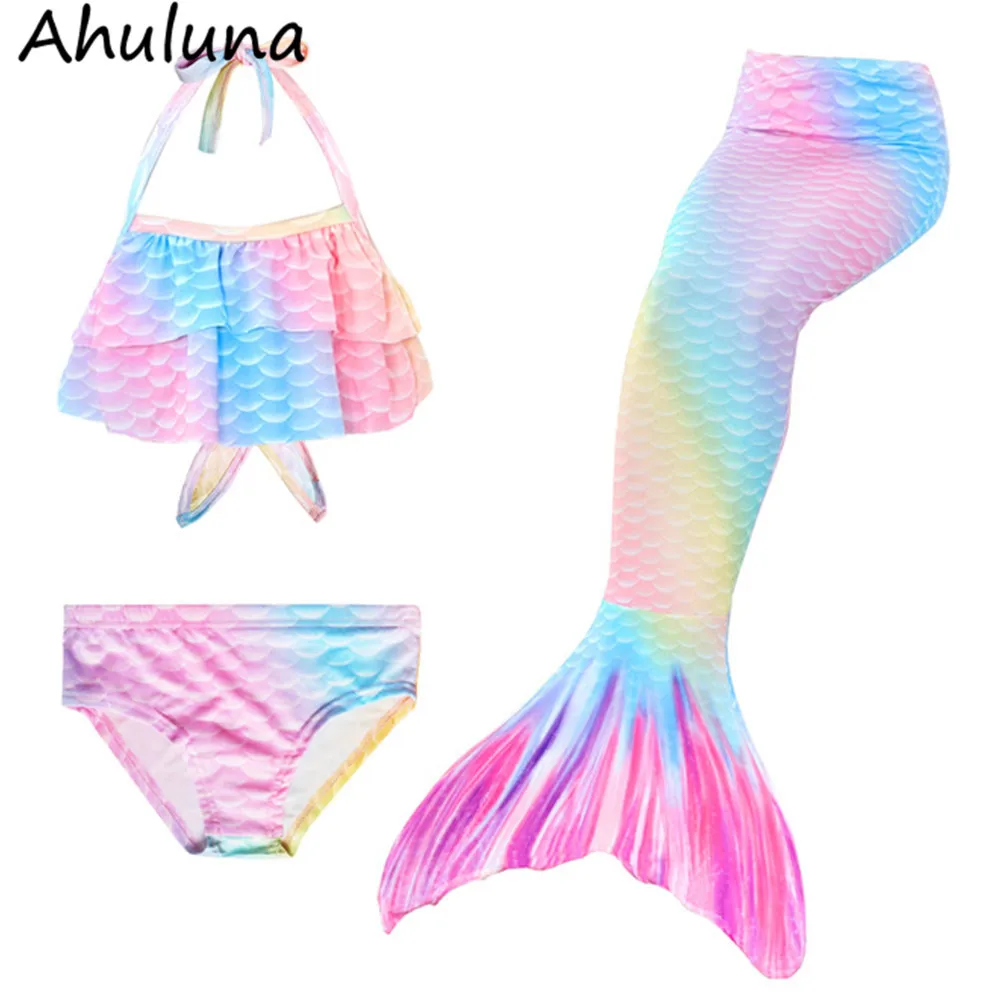 В виде русалки для девочек косплей костюмы детей купальный костюм с хвостом спа