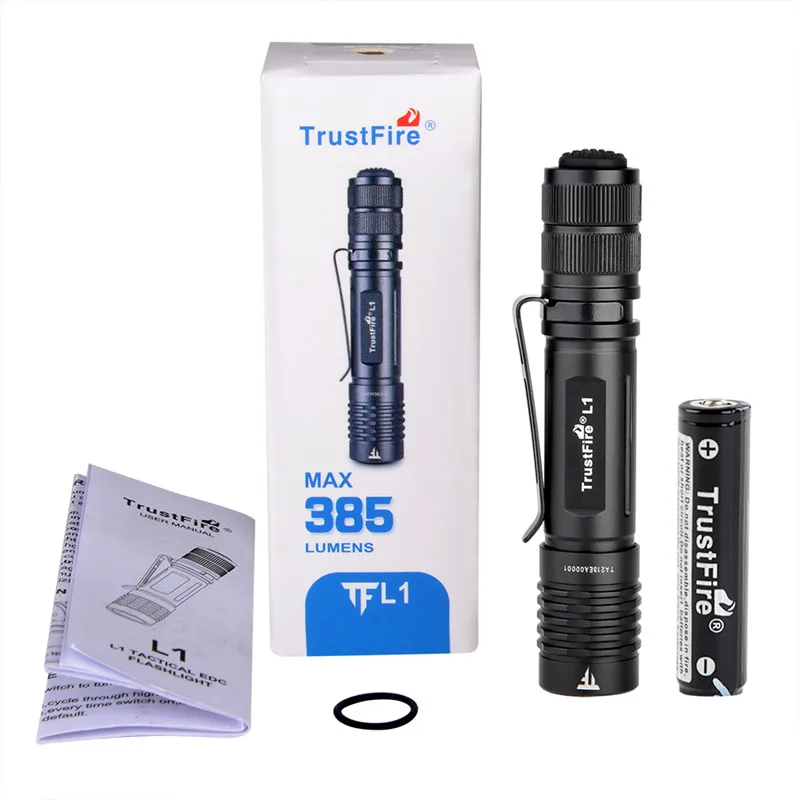Trustfire L1 фонарь тактический EDC светодиодный фонарь с батареей AAA/10440 с зажимом, задний переключатель, наружная лампа для кемпинга, lanterna - Испускаемый цвет: Light x 10440