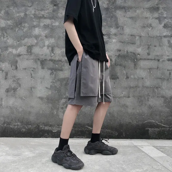 

Summer Fake Two Pieces Sweatshorts 2020 New Arrival Streetwear Hip Hop Running Shorts Harajuku Kpop Patchwork Jogger