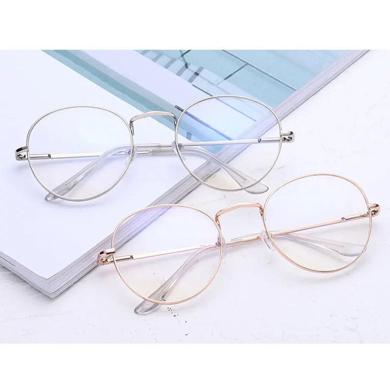 Круглые прозрачные очки с прозрачными линзами в стиле ретро модная оправа для