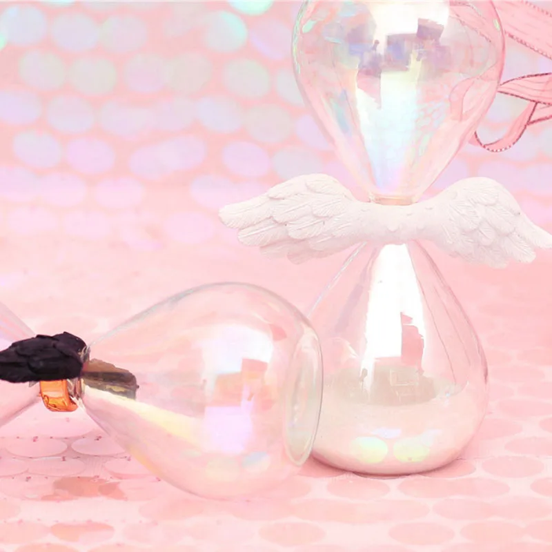 Креативные цветные песочные часы с узором домашний декор фигурка крыла подарок