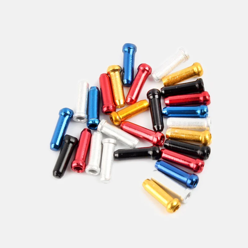 

50 шт./лот, колпачки для велосипедного кабеля из алюминиевого сплава, колпачки для тормозного кабеля для горного велосипеда, колпачки для тор...