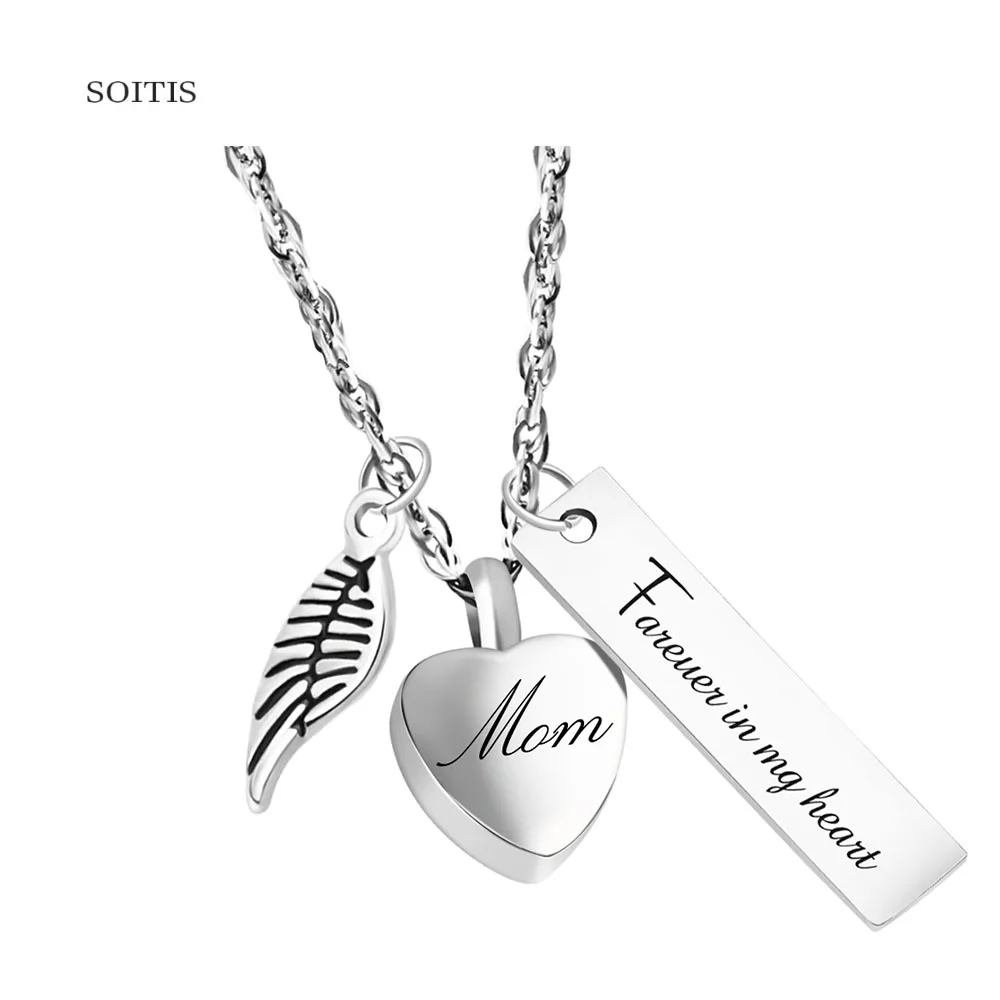 SOITIS Forever In My Heart нержавеющая сталь пепел подвеска сувенир мини формы в виде сердца