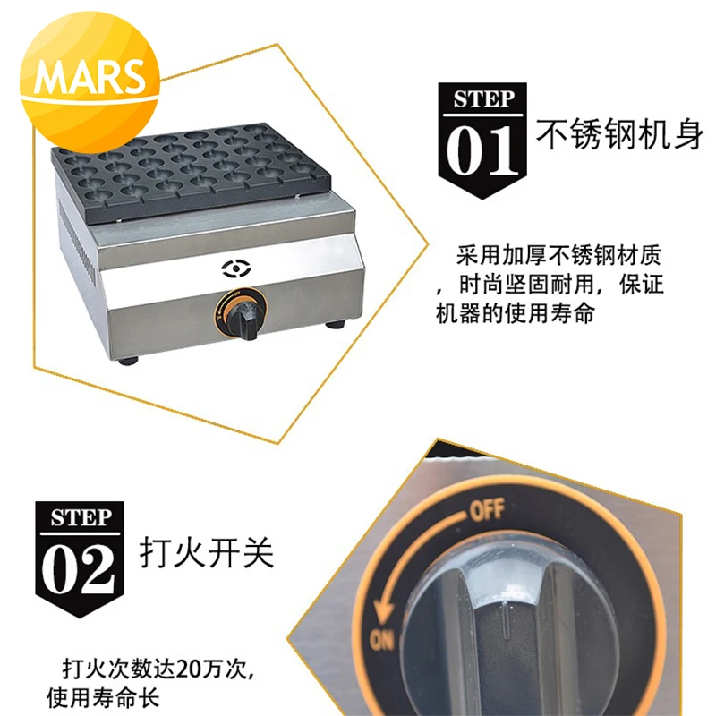 Online GPL Gas Arrosto Uccello Uovo Grill Maker 35 Fori Uova Di Quaglia Macchina Della Frittura Forno Di Ferro Polpo Palle Stufa Chibi Maruko Pan