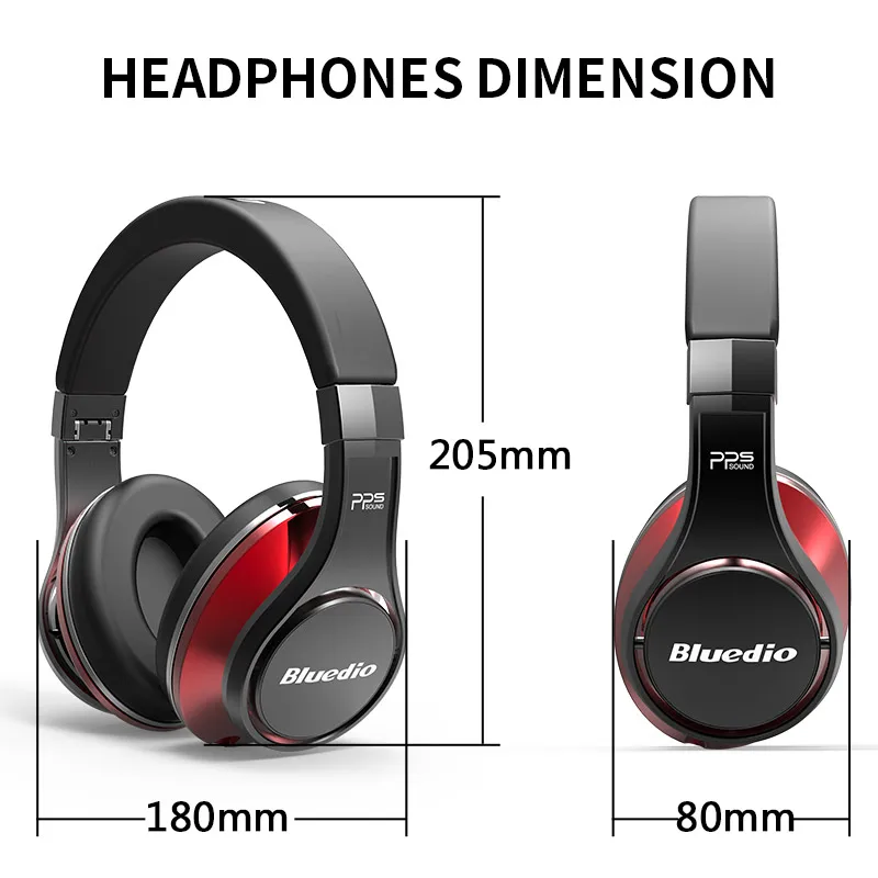 Беспроводные Bluetooth наушники Bluedio U UFO Hi Fi Накладные с микрофоном 3D стереозвук