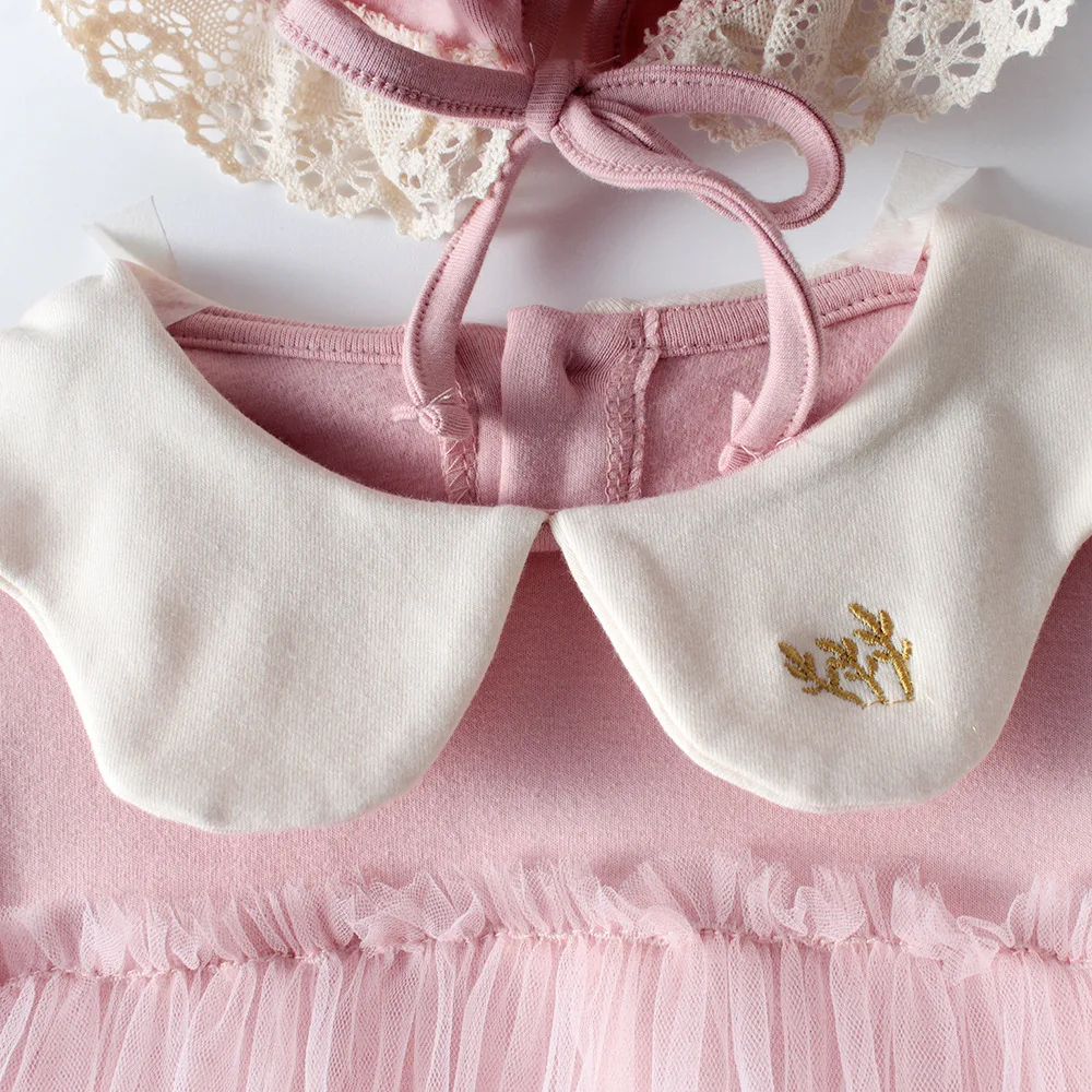 Детское хлопковое боди с длинным рукавом вышивкой|Боди для малышек| |