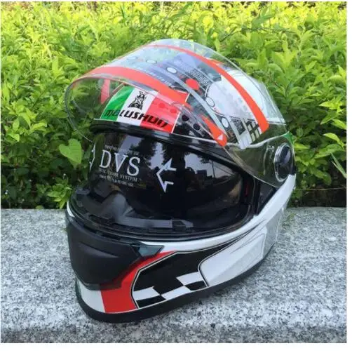 New red and green double lens motorcycle protection high-grade helmet electric full face 20 | Автомобили и мотоциклы
