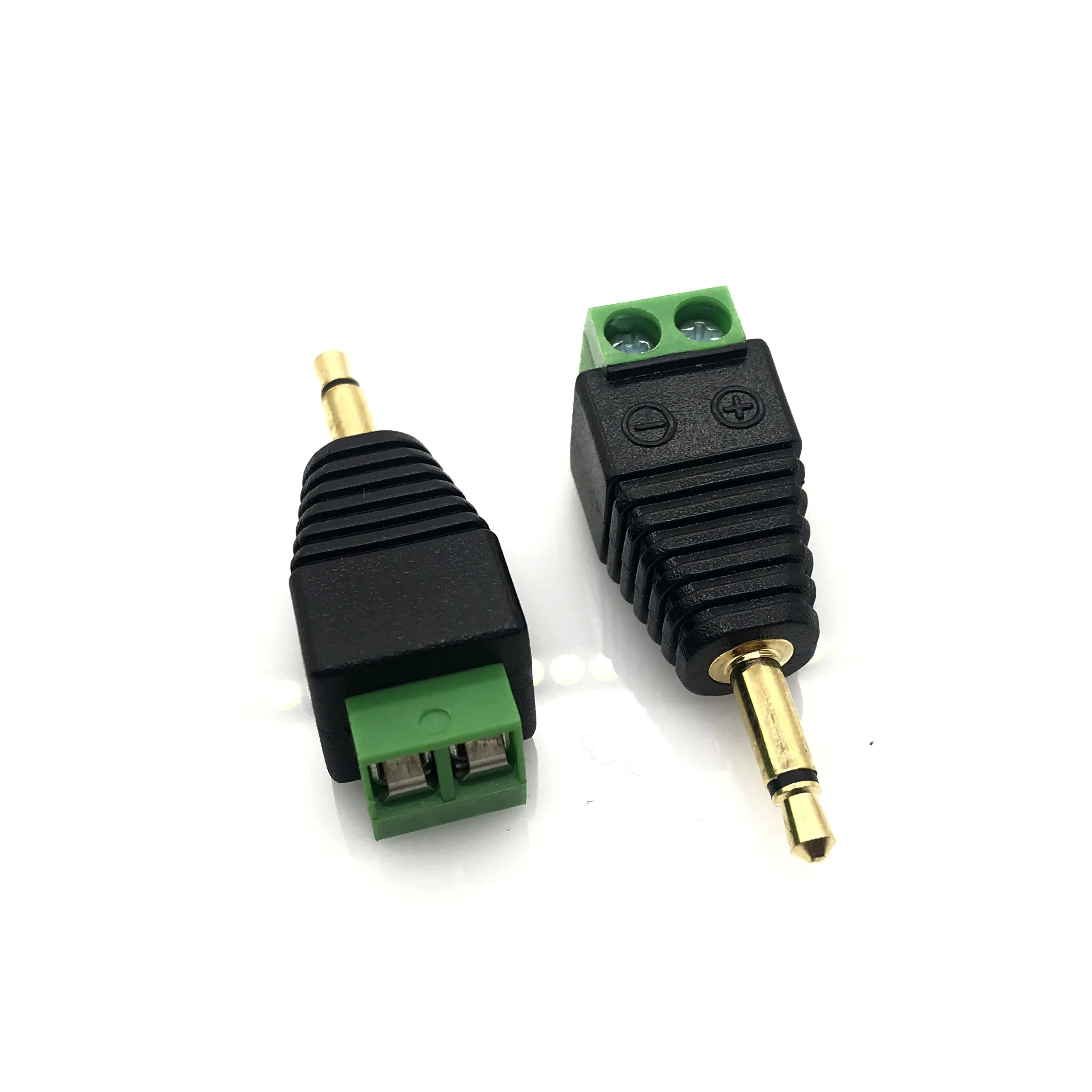 2 шт. Золотой видео AV Balun 3 5 мм полюсный моно штекер на винтовой разъем контактный