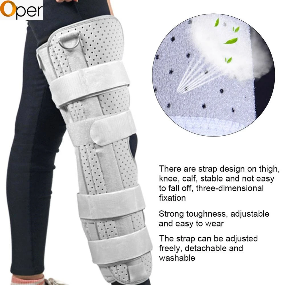 Дышащий фиксатор коленного сустава с фиксированной пластиной на шарнире