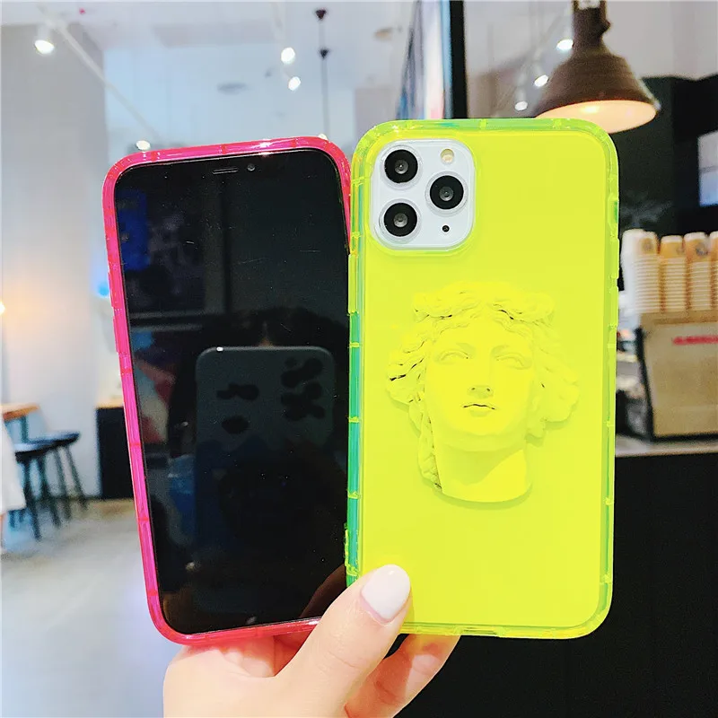 Модный флуоресцентный чехол для телефона с изображением статуи Давида Samsung A50 A70