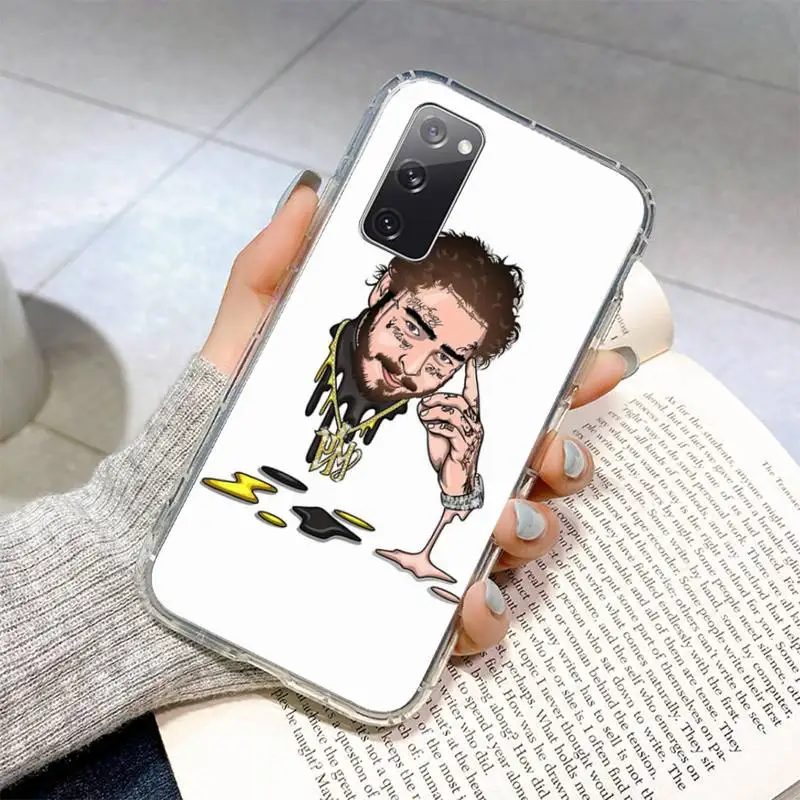 Чехол для телефона Post Malone Beerbongs Samsung Galaxy S8 S9 S10 Plus S10E S20FE A71 A51 A21S прозрачный