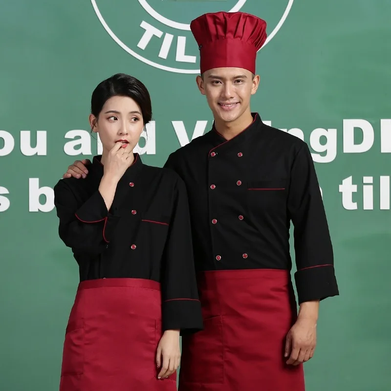 Осенне-зимняя одежда с рукавами для отелей Мужская и Женская рабочая ресторанов