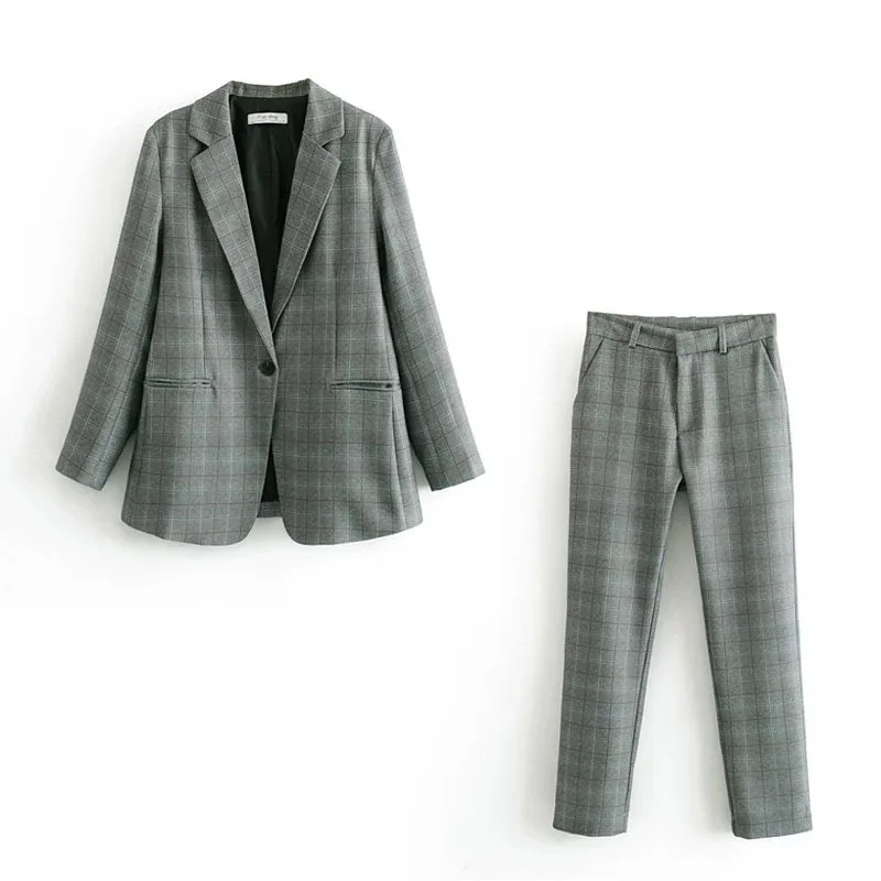 Осенне зимний профессиональный женский костюм брюки два комплекта