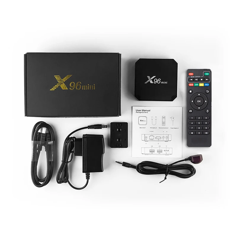ТВ приставка X96 Mini QHD Android 9 0 4K Amlogic S905W четырехъядерный процессор 1 ГБ 8 2 16 4G Wi Fi 100M LAN