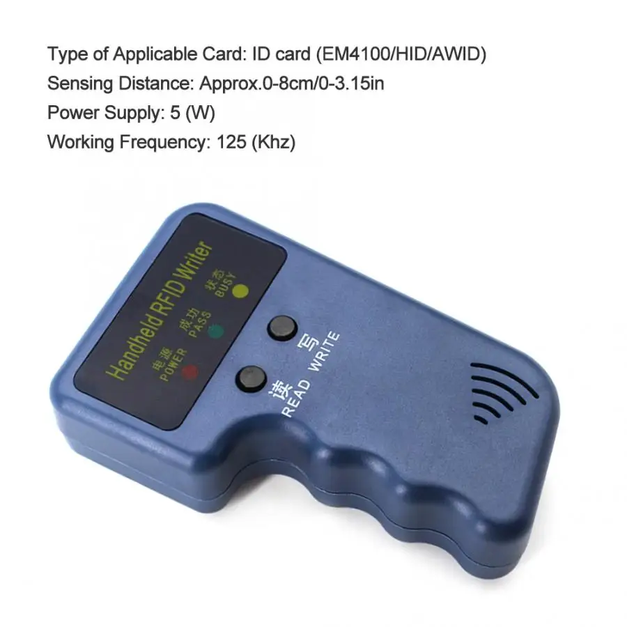 Ручной RFID Дубликатор EM4100 125 кГц записывающее устройство программатор