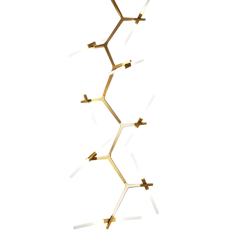 

Postmodern Staircase long size Chandelier Creative Multi-Flat Duplex Hotel Villa Shaped Staircase big Chandelier 110v 220v