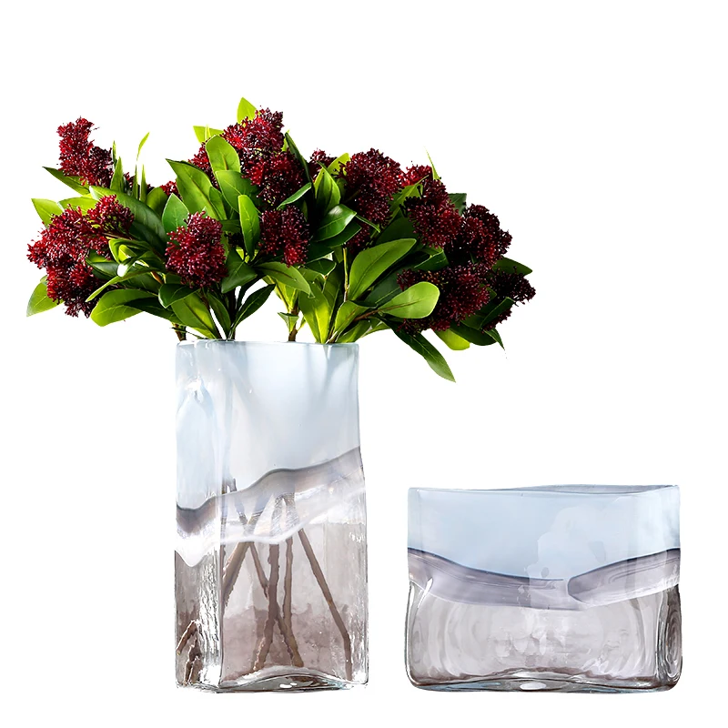 

Современная простая прозрачная стеклянная ваза геометрические цветные гидропоники ручной работы художественные горшки скандинавские аксессуары для украшения дома
