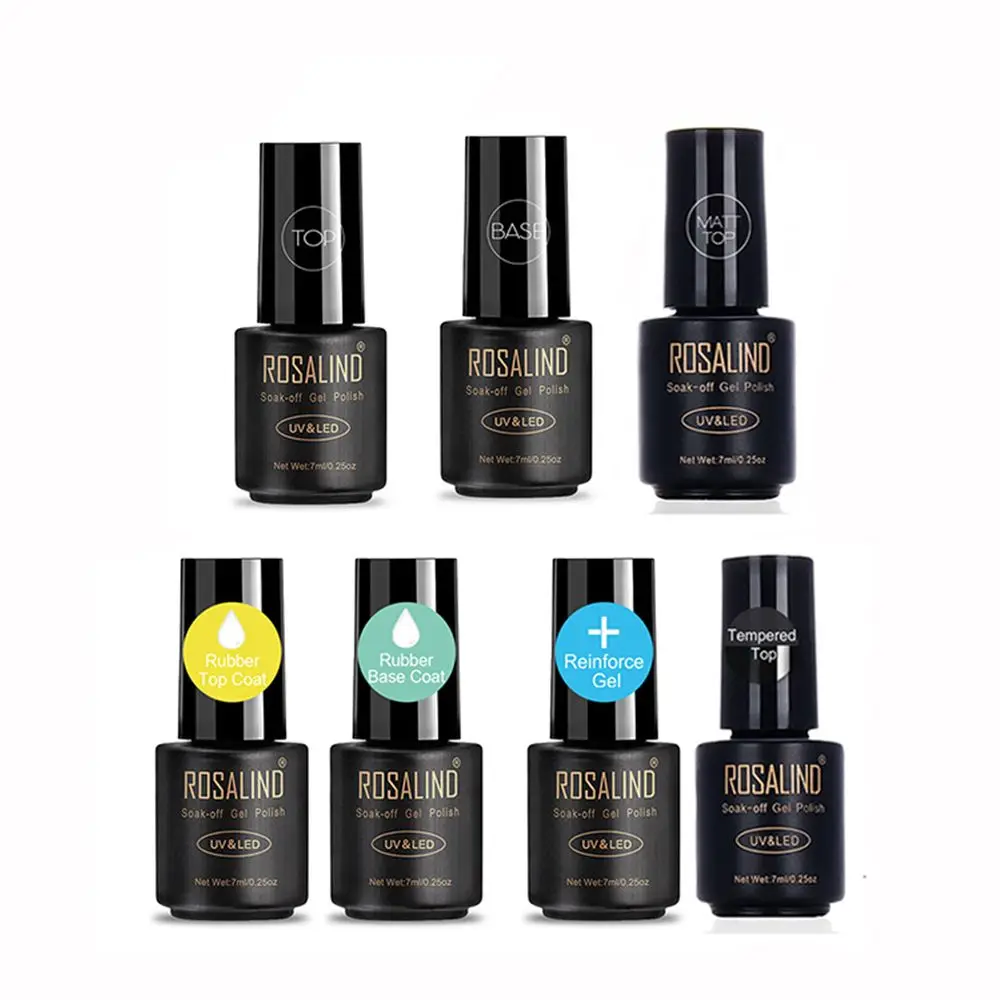 ROSALIND 7 мл матовый гель для ногтей верхнее покрытие УФ Замачивание тусклой матовой