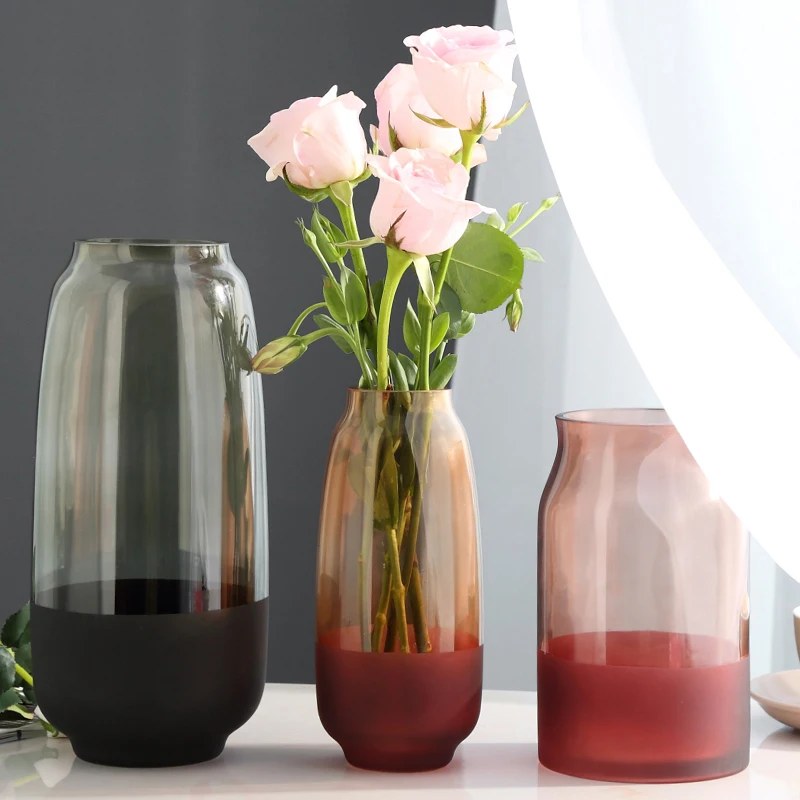 

Nordic glass vase decoration living room flower arrangement hydroponic minimalist vase for flowers home decorations