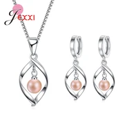 hot sale water drop shaped cubic zirconia necklace earrings propose for fashion womens wedding ceremony 925 sterling silver