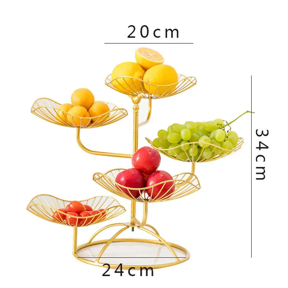 

Wedding Party Holiday Party Five-layer Fruit Plate Dessert Tray Candy Dishes Cake Rack Buffet Display Rack Home Table Decor