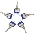 50 шт.лот синий мини MTS-102 3-контактный SPDT ON-ON 6A 125VAC миниатюрный тумблер