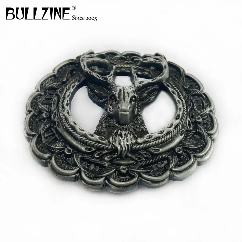 В Bullzine олень пряжки ремня с оловянной отделкой FP 02454 подходит для детей на возраст