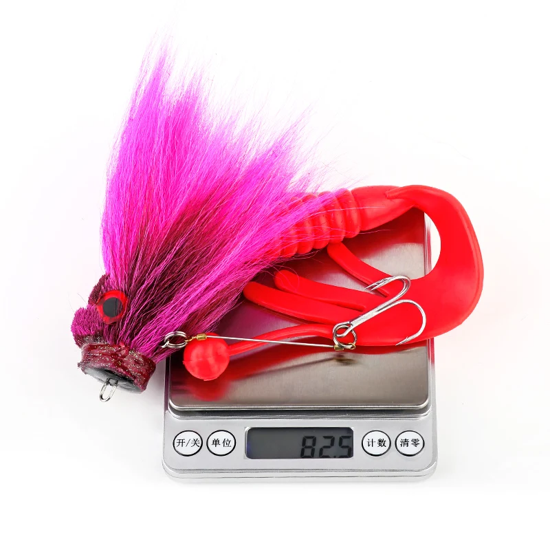 Ardea Щука нахлыстом большой пастью акулы волосы оленя рыболовная приманка bucktail