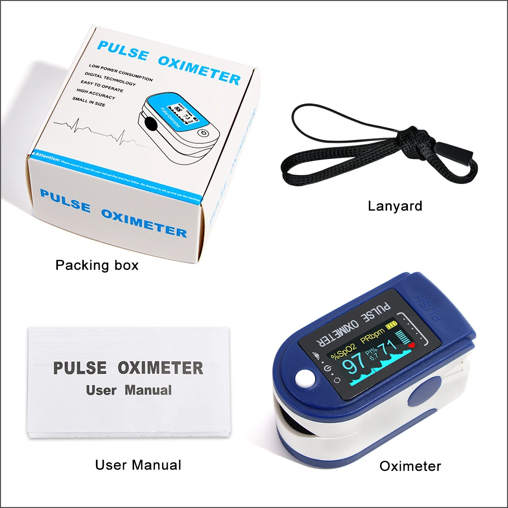 Пульсоксиметр RZ Пальчиковый портативный Миниатюрный цифровой с OLED дисплеем Spo2 PR|