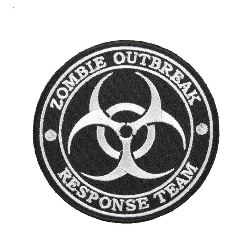 Зомби ответ командные нашивки для одежды с вышитыми буквами патчи тактический