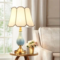 ourfeng bedside table lamp led jingde ceramic copper desk light luxury home decorative living room office bed room study