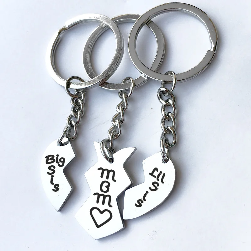 Брелки из нержавеющей стали для мамы и дочки 3 шт./лот/набор | Украшения аксессуары