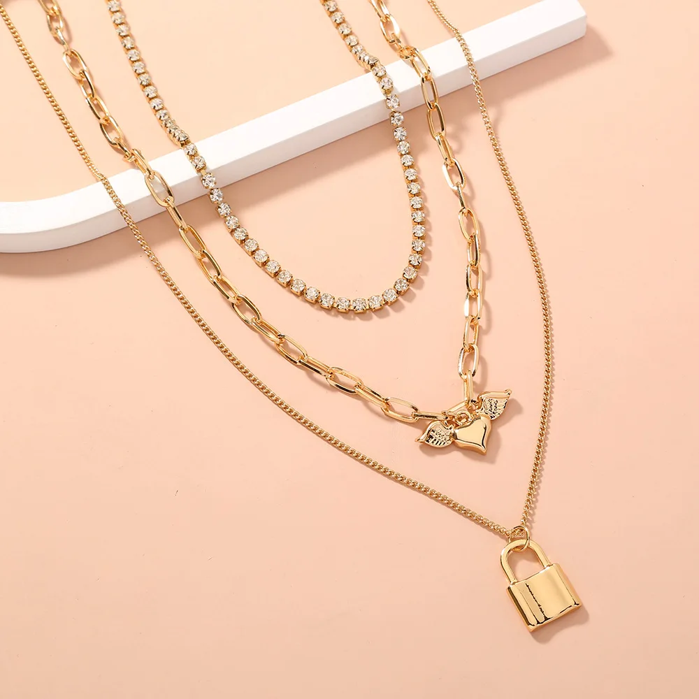 Аксессуары цепочка с когтями простой складной чокер крылья ангела кулон в форме