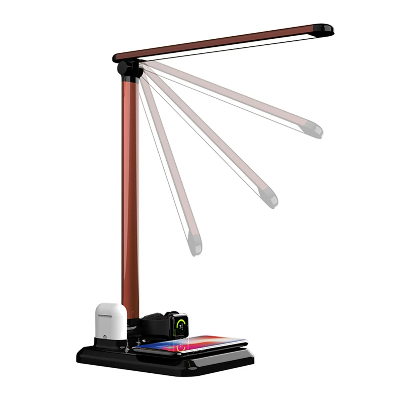 

10W Fast Charging Wireless Charger Smart Foldable Reading Table Light Rechargeable LED Desk Lamp For Watch Headset Lantern