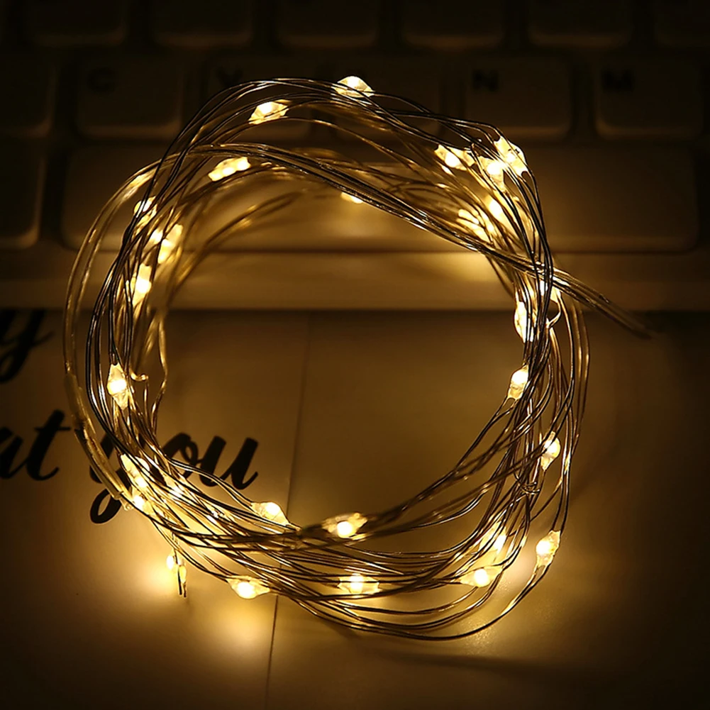 2/5/10m Flexible Copper Wire LED Starry Stringed Lights DIY Eco-friendly Fairy Garland For Christmas Tree Wedding Party Decor | Дом и сад
