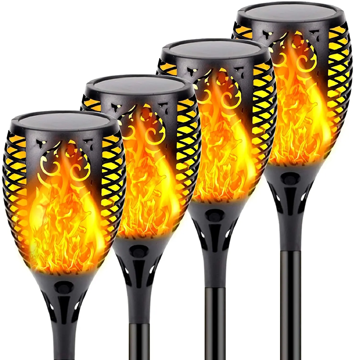 

Solar Flame Lights Waterproof Flickering Flames Torches Lights Outdoor Solar Flame Lights Decoration Lighting Dusk to Dawn Auto